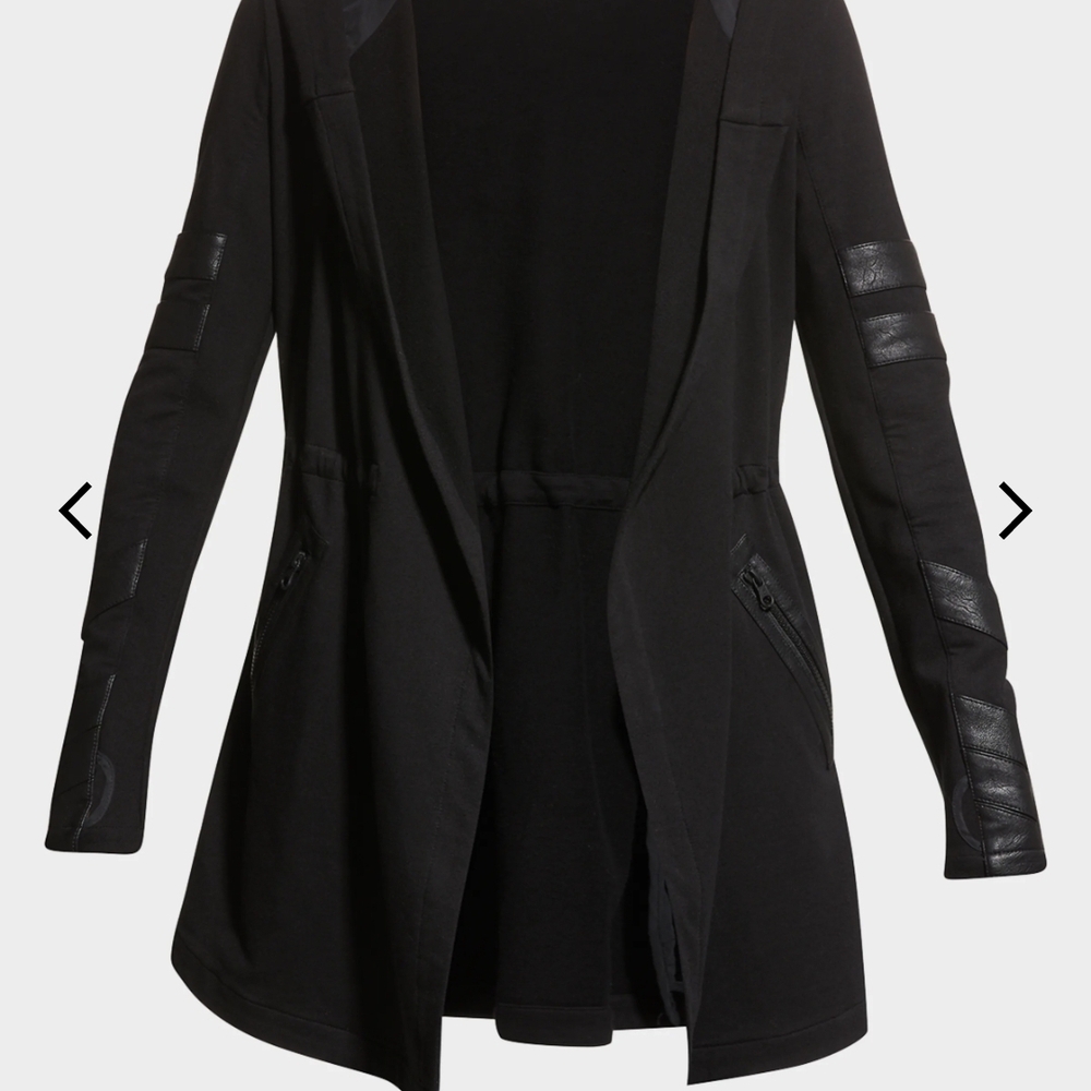 Blanc Noir Black Bomber Jacket